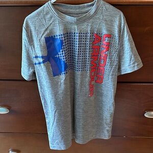 Under Armour Kids Red and Blue Graphic Tee